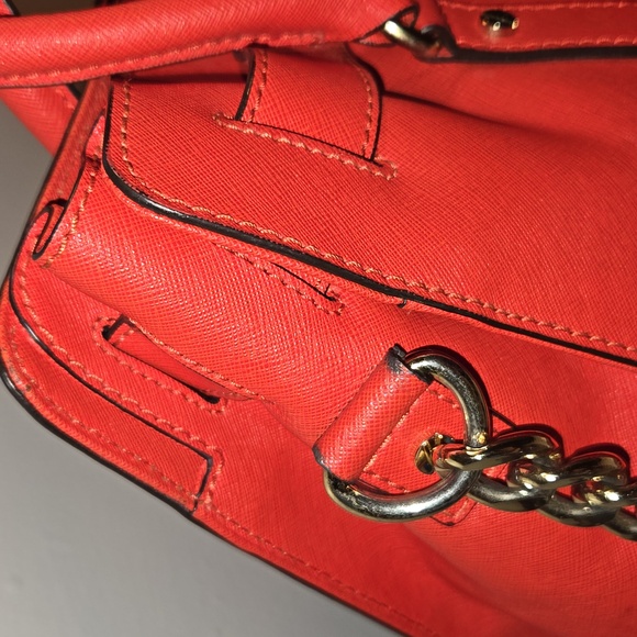 Micahel Kors Hamilton Leather Bag Orange - Picture 5 of 10